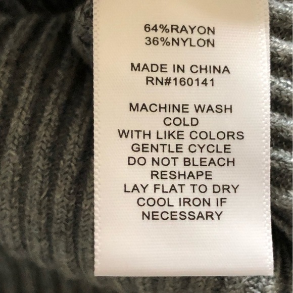 Adyson Parker Gray Knit Johnny Collar Sweater Size Large - Picture 9 of 10